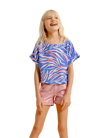 Molly Bracken Pink Metallic Cuffed Shorts