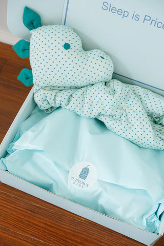 Bamboo Dino Dots Lovey + Paci Clip