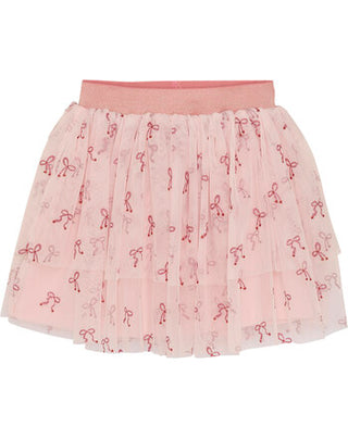 Minymo Pink Glitter Bows Tulle Skirt
