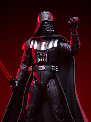 Built Blokees Darth Vader figure with red lightsaber