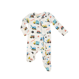 Angel Dear Crayons Construction Trucks Zipper Footie