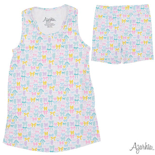 Azarhia Izzy Tennis Dress & Shorts Set - Pastel Bows