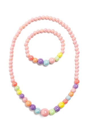 Great Pretenders Pearly Pastel Necklace & Bracelet Set