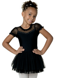 Peyton Cap Sleeve Skirted Leotard