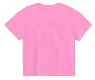 Azarhia Solid Boxy Tee - Hot Pink