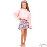 Azarhia Oversized Quarter Zip Cropped Sweatshirt