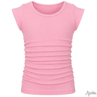 Azarhia Ruched Top - Solid Pink