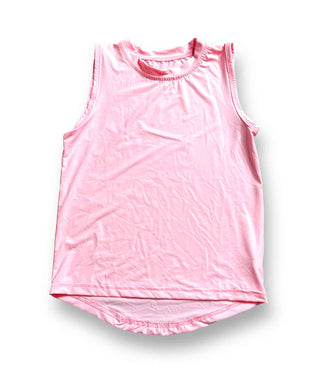 Belle Cher Athletic Pink High Low Tank Top