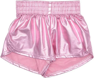 Azarhia Athleisure Steph Metallic Shorts - Light Pink