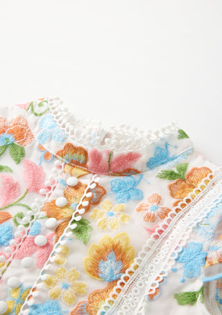 Marlo Kids Piper Embroidered Mini Dress