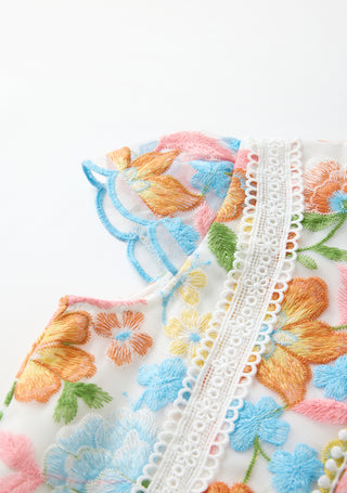Marlo Kids Piper Embroidered Mini Dress