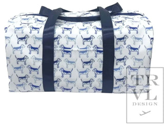 TRVL Weekender Duffel Bag - Blue Puppy Love