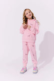 Lola and the Boys Pink Pretty in Crystal Bows Jogger Set