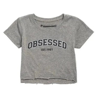 Prince Peter Distressed Gray Cropped OBSESSED Tee
