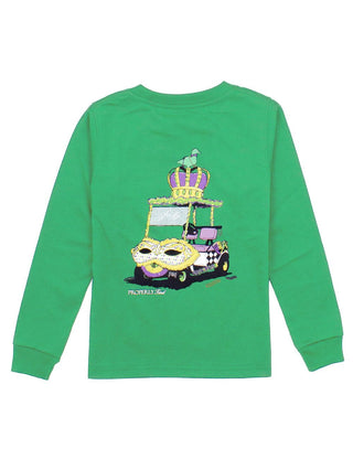 Properly Tied L/S Crop Green Mardi Cart Graphic Tee