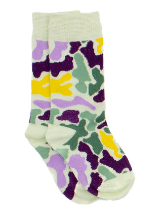 Lucky Duck Socks- Mardi Gras Camo