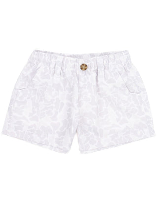 Properly Tied Mallard Snow Camo Shorts
