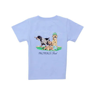 Properly Tied Diamond Dogs  S/S Tee - Light Blue
