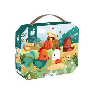 Janod Welcome to the Farmyard 20pc Suitcase Puzzle