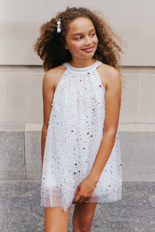 Lola and the Boys Rainbow Crystal Gem Dress
