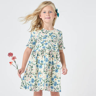 Pink Chicken Melon Daisy Floral Raquel Dress