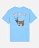 GOAT USA Carolina Blue Santa's Reindeer T-Shirt