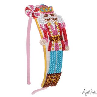 Azarhia Nutcracker Rhinestone Patch Jeweled Headband