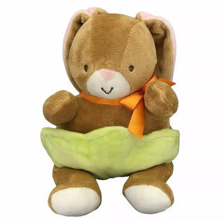 Plush Brown Bunny with Front Pocket