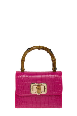 Tiny Crocodile Mini Jelly Bamboo Handle Bag
