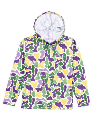 Properly Tied Mardi Gras Camo Sportsman Hoodie