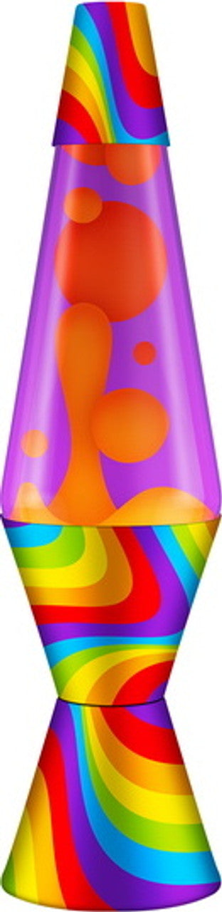14.5" Lava Lamp - Flowing Color Bands Yellow/Purple