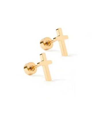 Linny Co. Screwback Stud Earrings - Catherine Cross