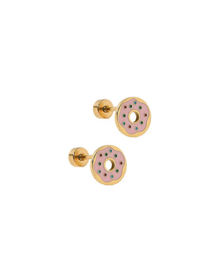 Linny Co. Screwback Stud Earrings - Donut