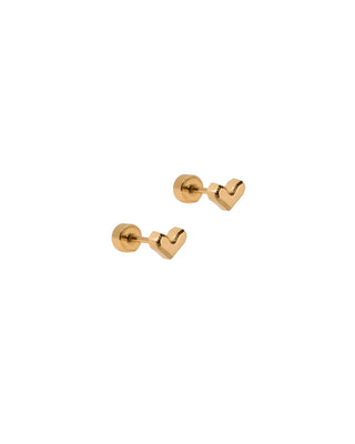 Linny Co. Screwback Stud Earrings - Fable Heart