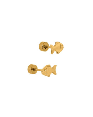 Linny Co. Screwback Stud Earrings - Fish