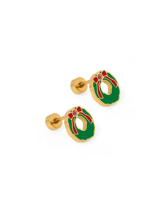 Linny Co. Screwback Stud Earrings - Leighton Wreath