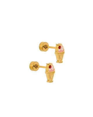 Linny Co. Screwback Stud Earrings - Milkshake