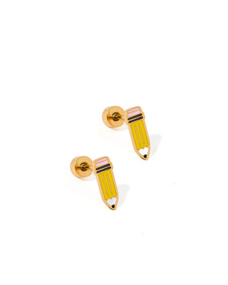 Linny Co. Screwback Stud Earrings - Pencil