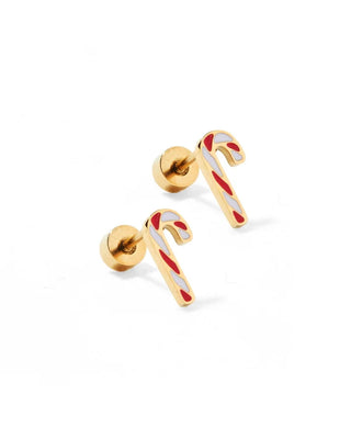 Linny Co. Screwback Stud Earrings - Peppermint Twist
