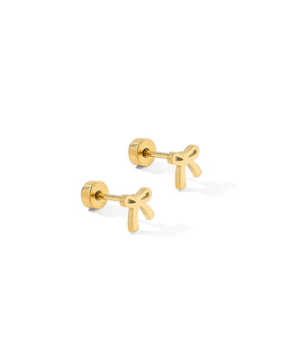 Linny Co. Screwback Stud Earrings - Ruby Bow