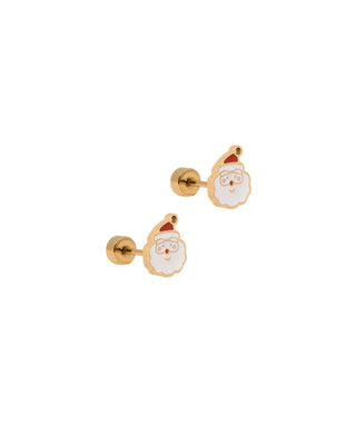 Linny Co. Screwback Stud Earrings - Santa