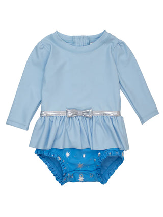 Glass Slipper Princess Long Sleeve Skirted One Piece