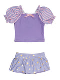 Tower Princess Puff Sleeve 2Pc Skirted Swimsuit