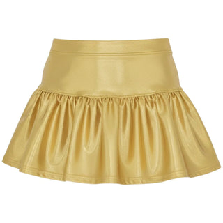 Azarhia Shimmer Gathered Skort - Gold