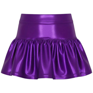 Azarhia Shimmer Gathered Skort - Purple