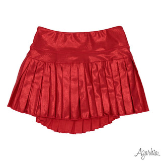 Azarhia Mini Pleated Skort - Red Shimmmer