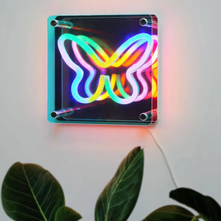 Acrylic sign, Multi color LED lights with 3D effect, Butterfly