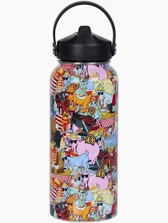 GOAT USA Multi-Sticker AOP '26 Water Bottle: Multi