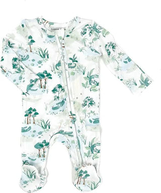 Angel Dear Alligator Pond Zipper Footie