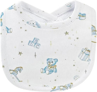 Baby Club Chic Watercolor Printed Bib - Blue Toys